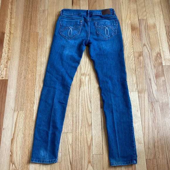 Paris Blue Vintage Double Button Fly Vintage Women's Straight Leg Jeans - Blue - Picture 9 of 10